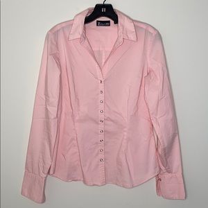 New York & Company Women’s Pink Button Down Formal